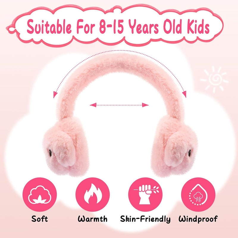 KDVOG Store Girls Ear Muffs Cute Cat Earmuffs Winter Plush Ear Warmer Outdoor Ear Covers for Kids - Image 2